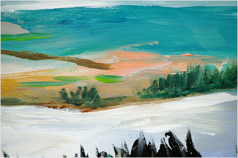 Gemälde Acryl Original abstrakte Malerei Kunst modern Meer Landschaft Unikat Bild handgemalt
