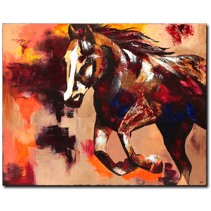 Gemälde Acryl Original abstrakte Malerei Kunst modern Pferd Unikat Tier Bild handgemalt