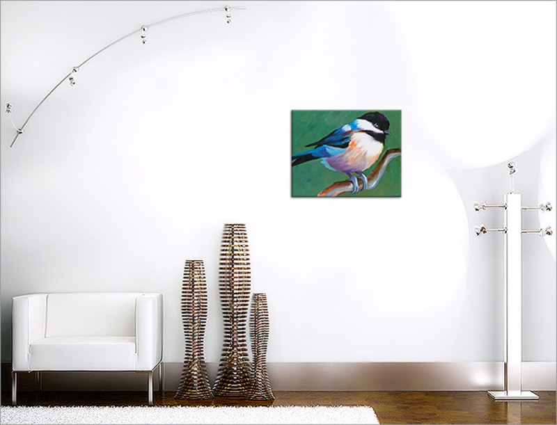 Gemälde Acryl Original abstrakte Malerei Kunst modern Vogel Portrait Unikat Bild handgemalt